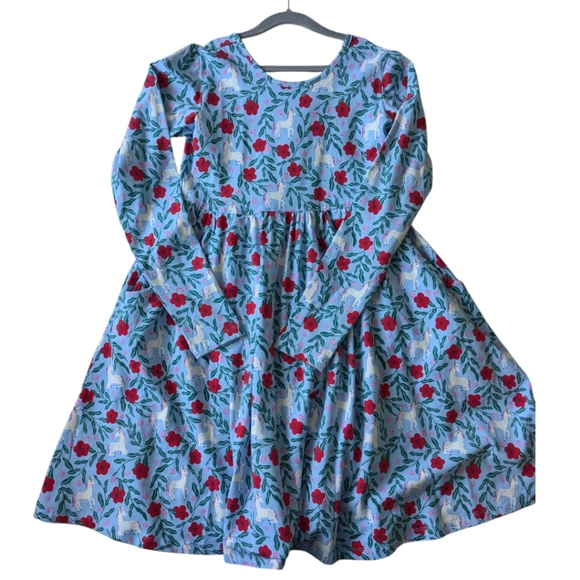 Floral Unicorn Kids Dress - Picture 2 of 4